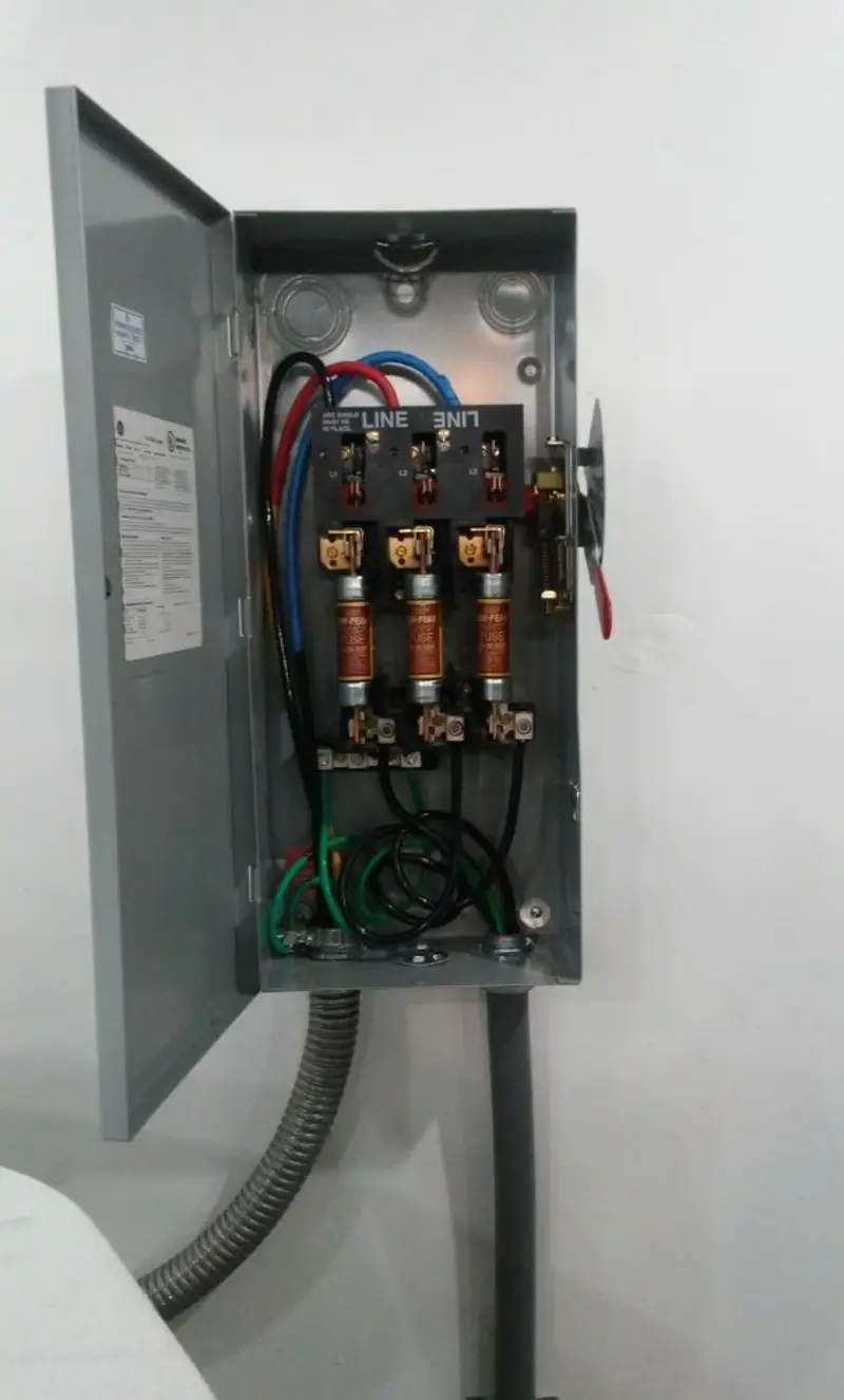 Three-phase disconnect switch installed for Electrical Wiring & Rewiring in Douglas