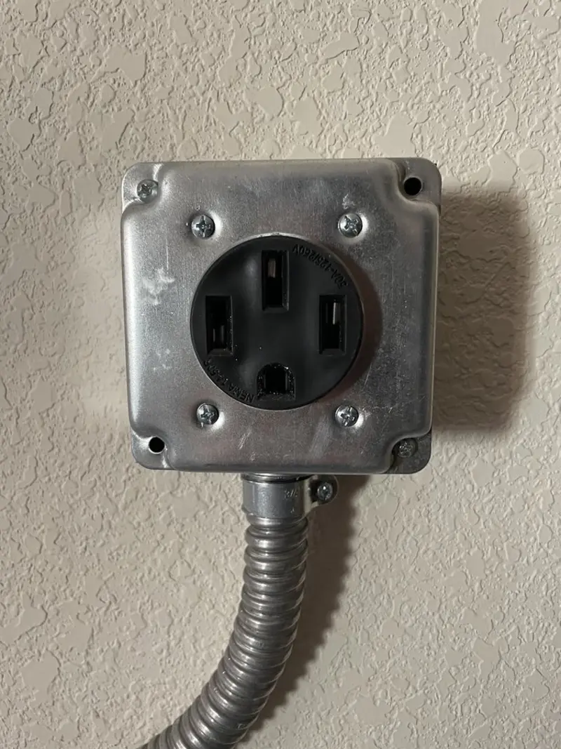 NEMA 14-50 outlet installed for Electrical Panel Upgrade in Douglas